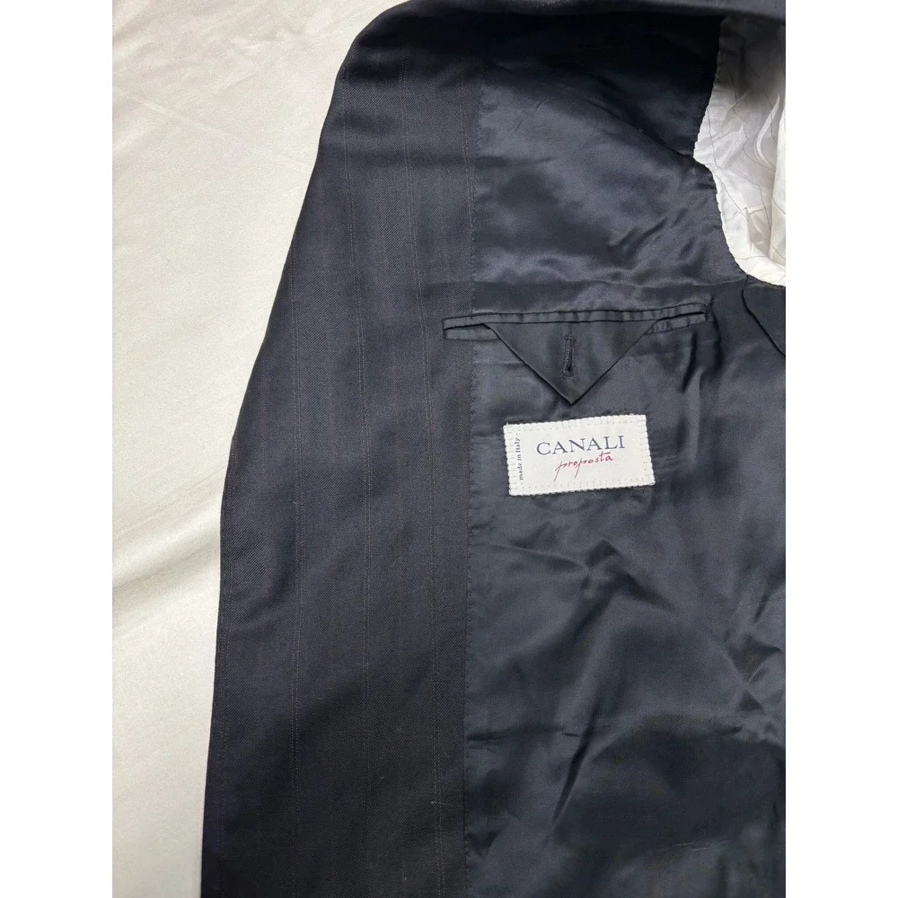 Canali Proposta Boyds Philadelphia Mens Blazer Super 120s Wool Black 40L Italy